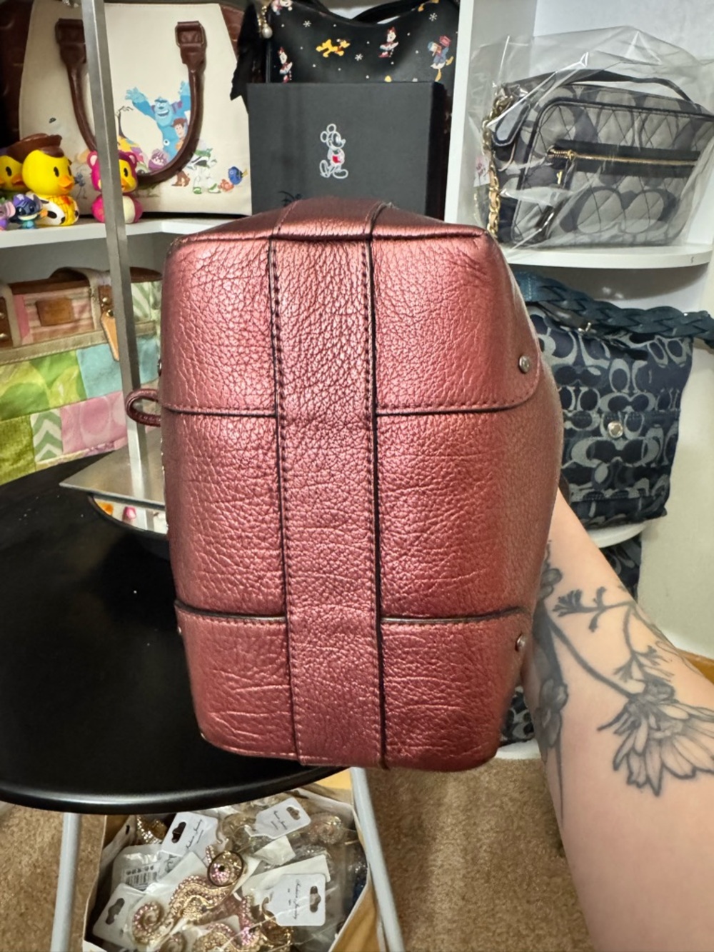 Coach Metallic Mickie Drawstring Bucket Bag - Picture 5 of 9